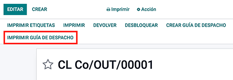 Imprimir PDF de la guía de entrega