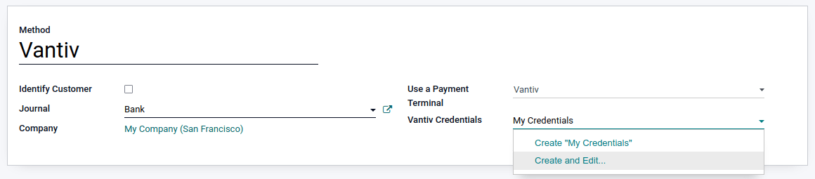 Método de pago Vantiv
